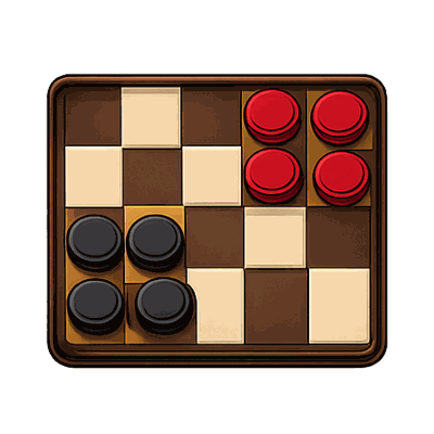 Checkers game art